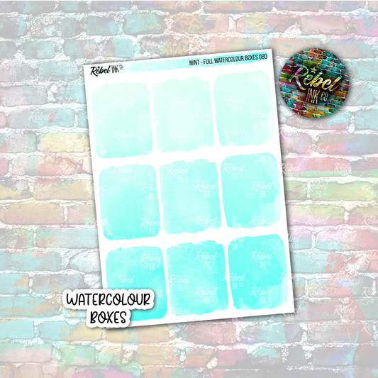 Mint - Watercolour Full Boxes