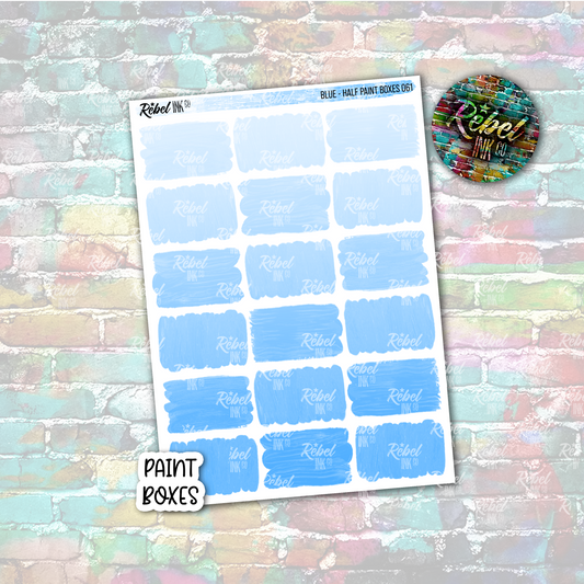 Blue - Paint Half Boxes