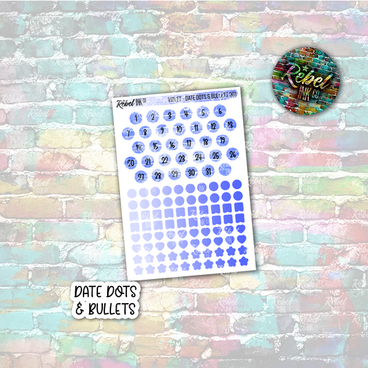 Violet - Date Dots & Bullets
