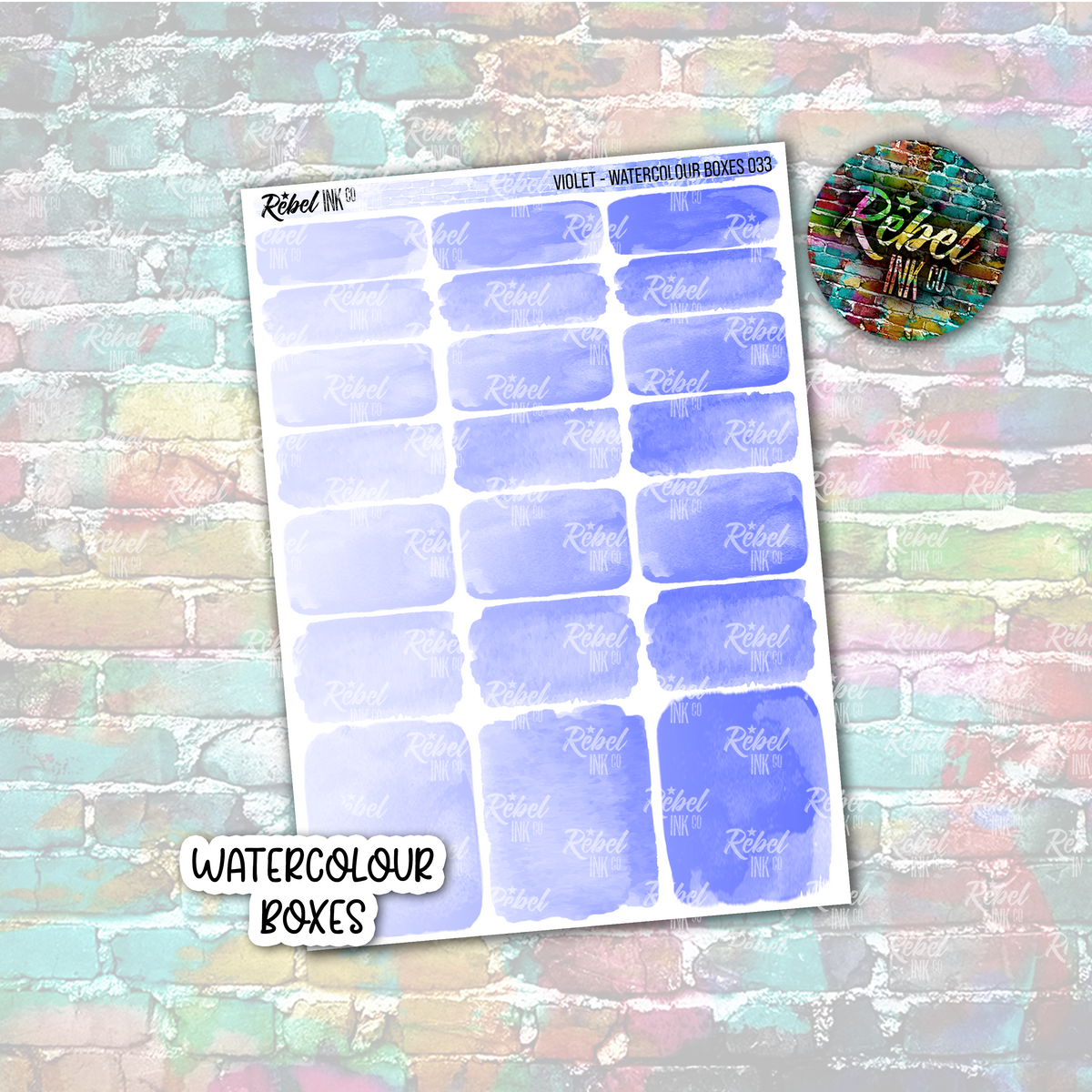 Violet - Watercolour Boxes Standard Vertical – rebelinkco