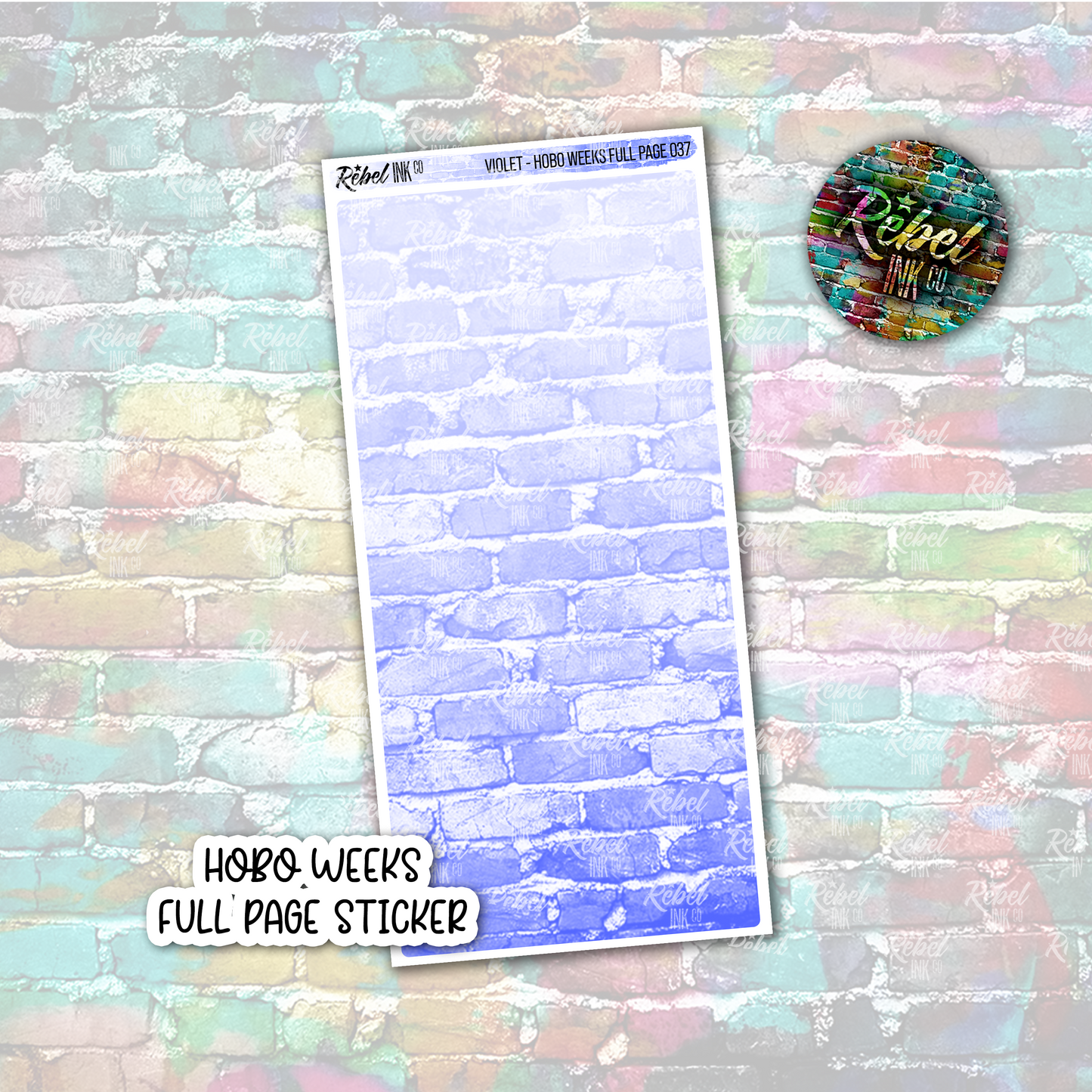 Violet - Hobo Weeks Full Page Sticker