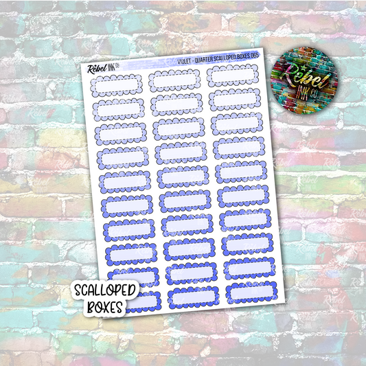 Violet - Scalloped Quarter Boxes