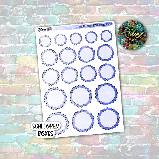 Violet - Scalloped Circle Boxes