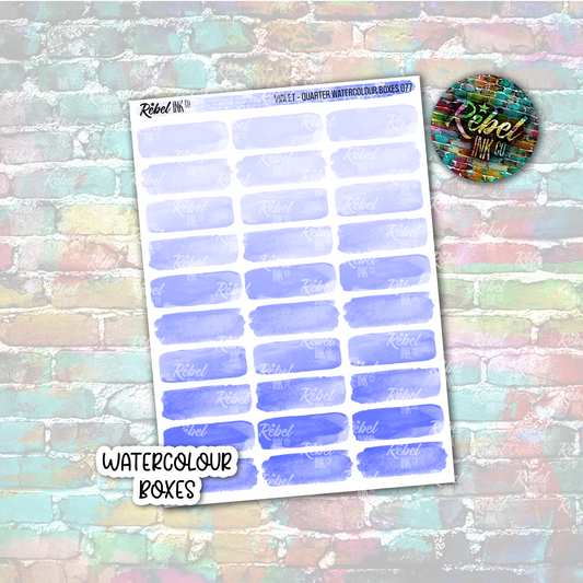 Violet - Watercolour Quarter Boxes
