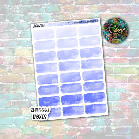 Violet - Watercolour Third Boxes