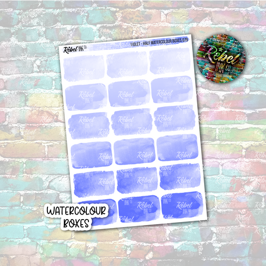 Violet - Watercolour Half Boxes