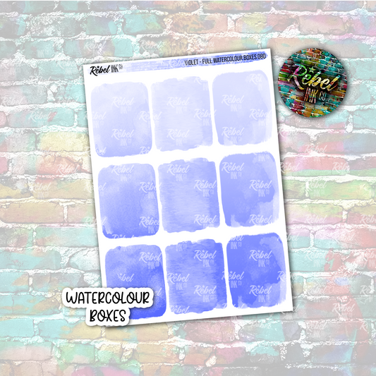 Violet - Watercolour Full Boxes