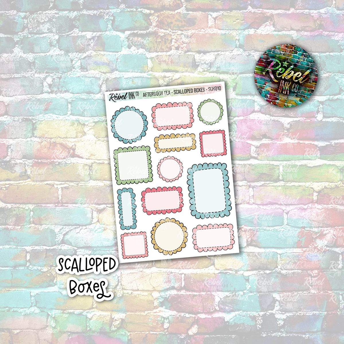 Afternoon Tea - Scalloped Boxes Multi Small – rebelinkco