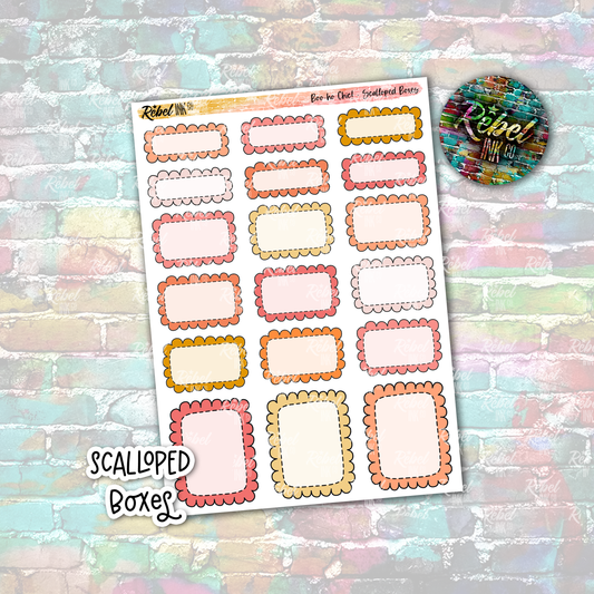 Boo-ho Chic - Scalloped  Boxes Standard Vertical