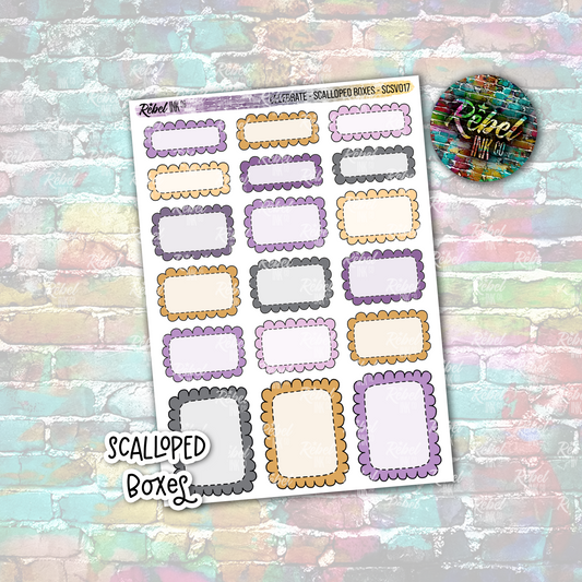 Celebrate - Scalloped  Boxes Standard Vertical