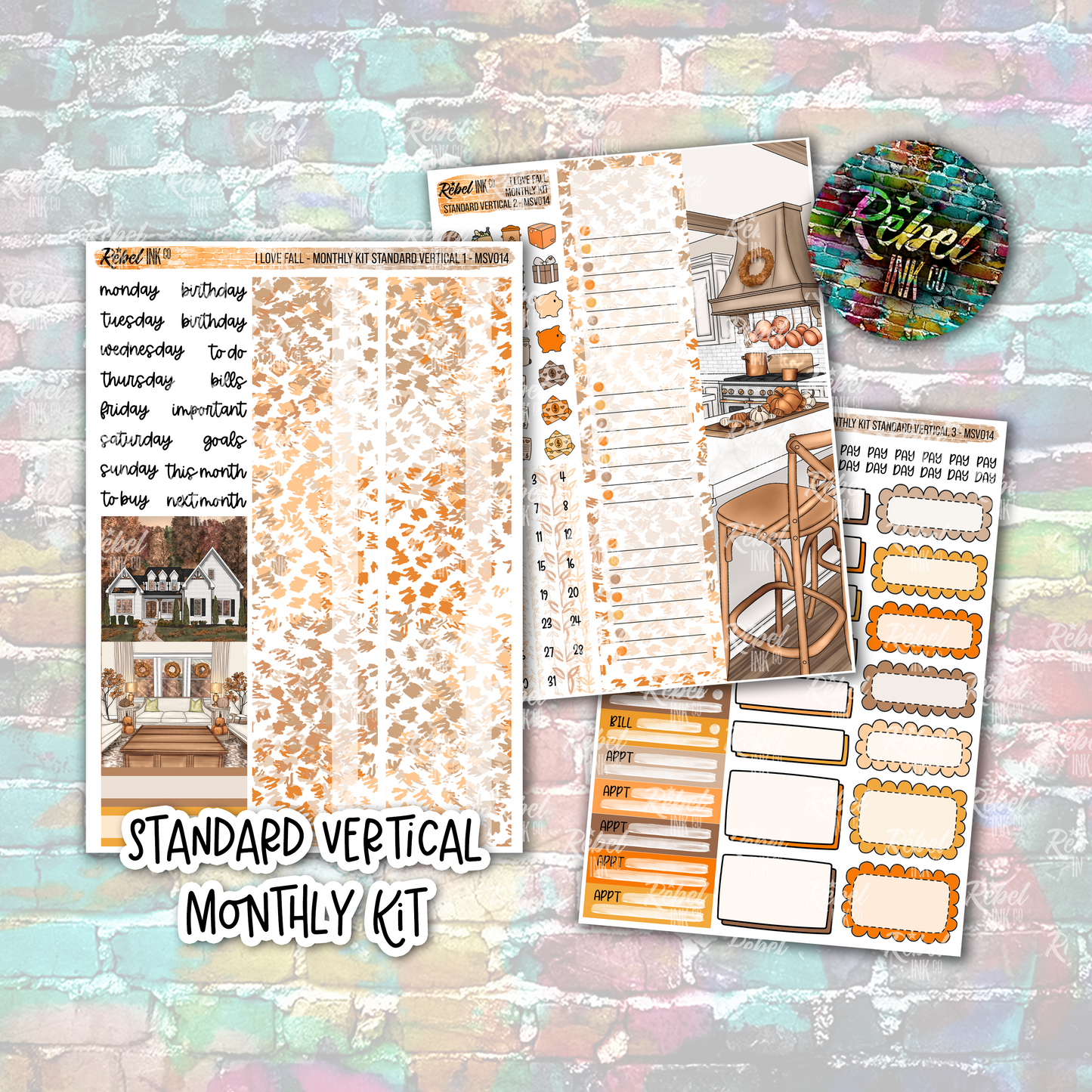 I Love Fall - Standard Vertical Monthly Kit
