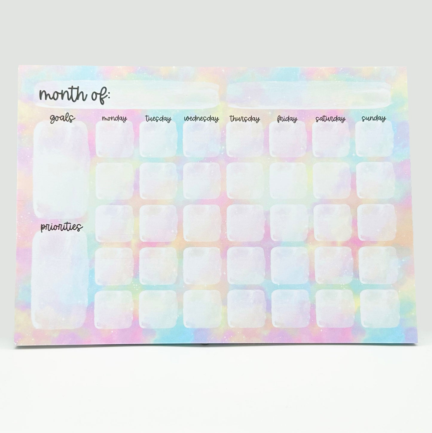 A4 Dreamy Clouds 'This Month' Notepad