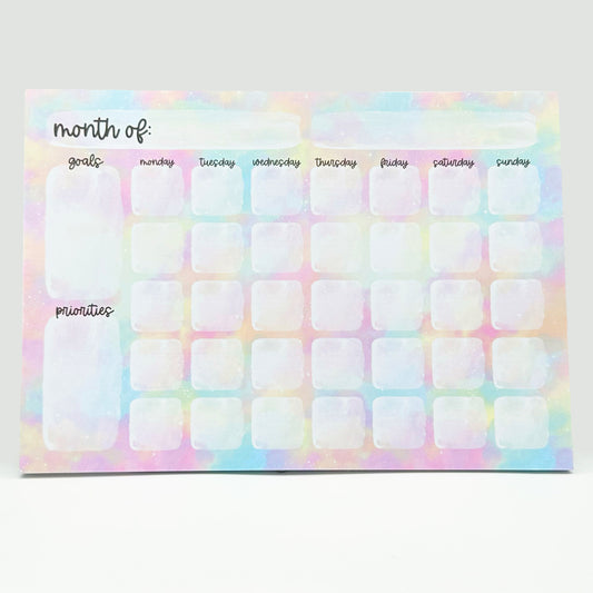 A4 Dreamy Clouds 'This Month' Notepad