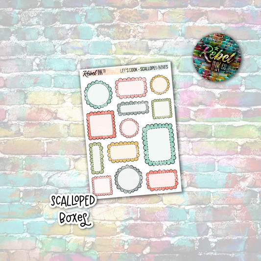 Let's Cook - Scalloped Boxes Multi Small