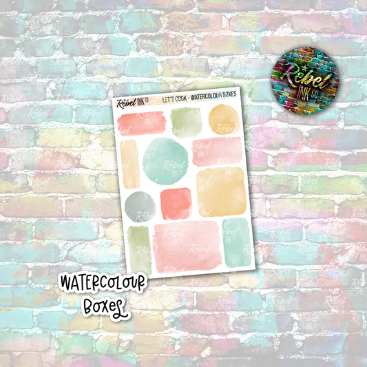 Let's Cook - Watercolour Boxes Multi Small