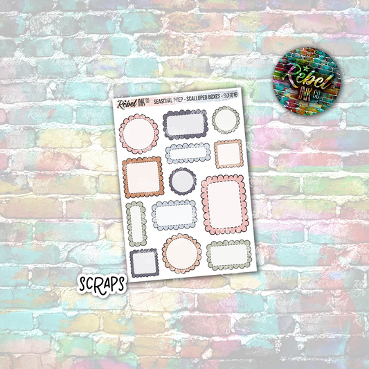 Seasonal Prep - Scalloped Boxes Small