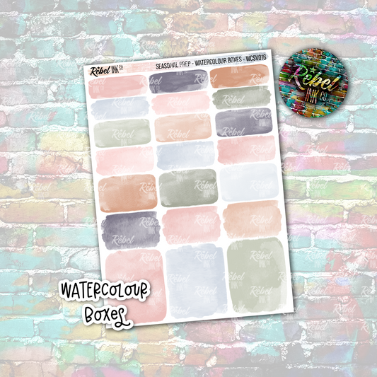 Seasonal Prep - Watercolor Boxes Large