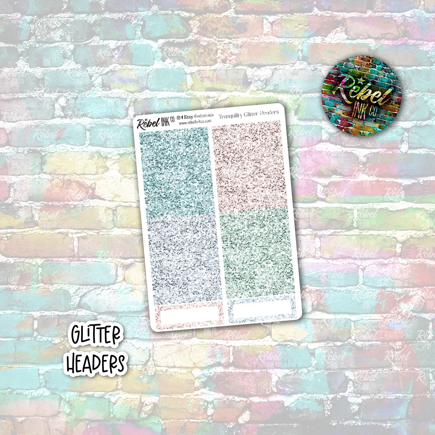 Tranquility - Glitter Headers