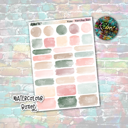 Winter - Watercolour Boxes