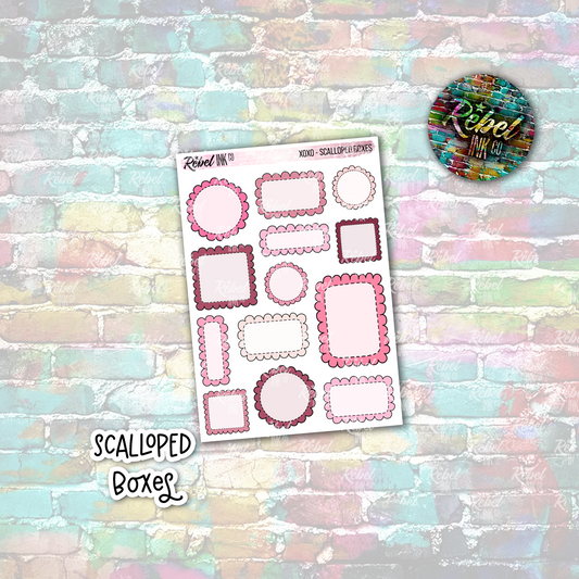 XOXO - Scalloped Boxes Multi Small