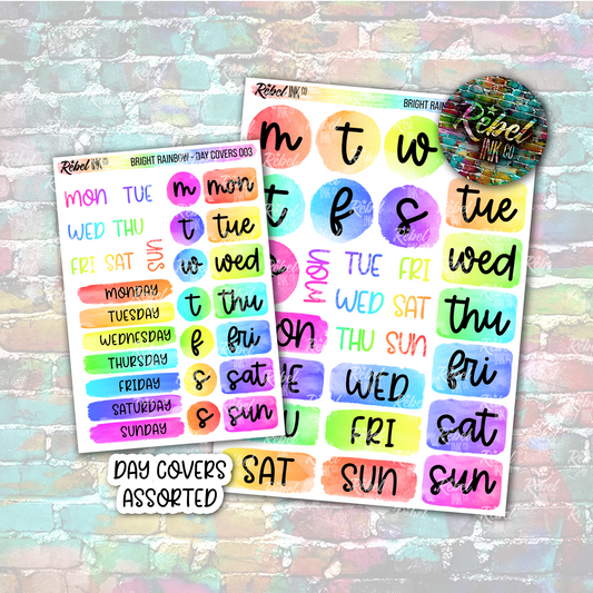 Bright Rainbow - Day Covers Assorted