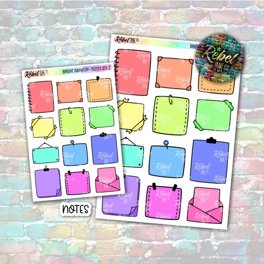 Bright Rainbow Mixed - Note Boxes