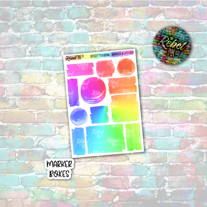 Bright Rainbow - Marker Boxes Multi