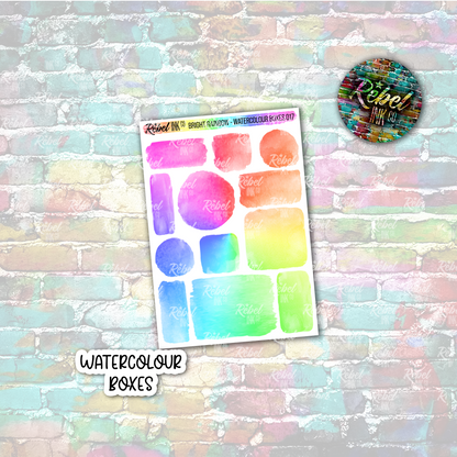 Bright Rainbow - Watercolour Boxes Multi