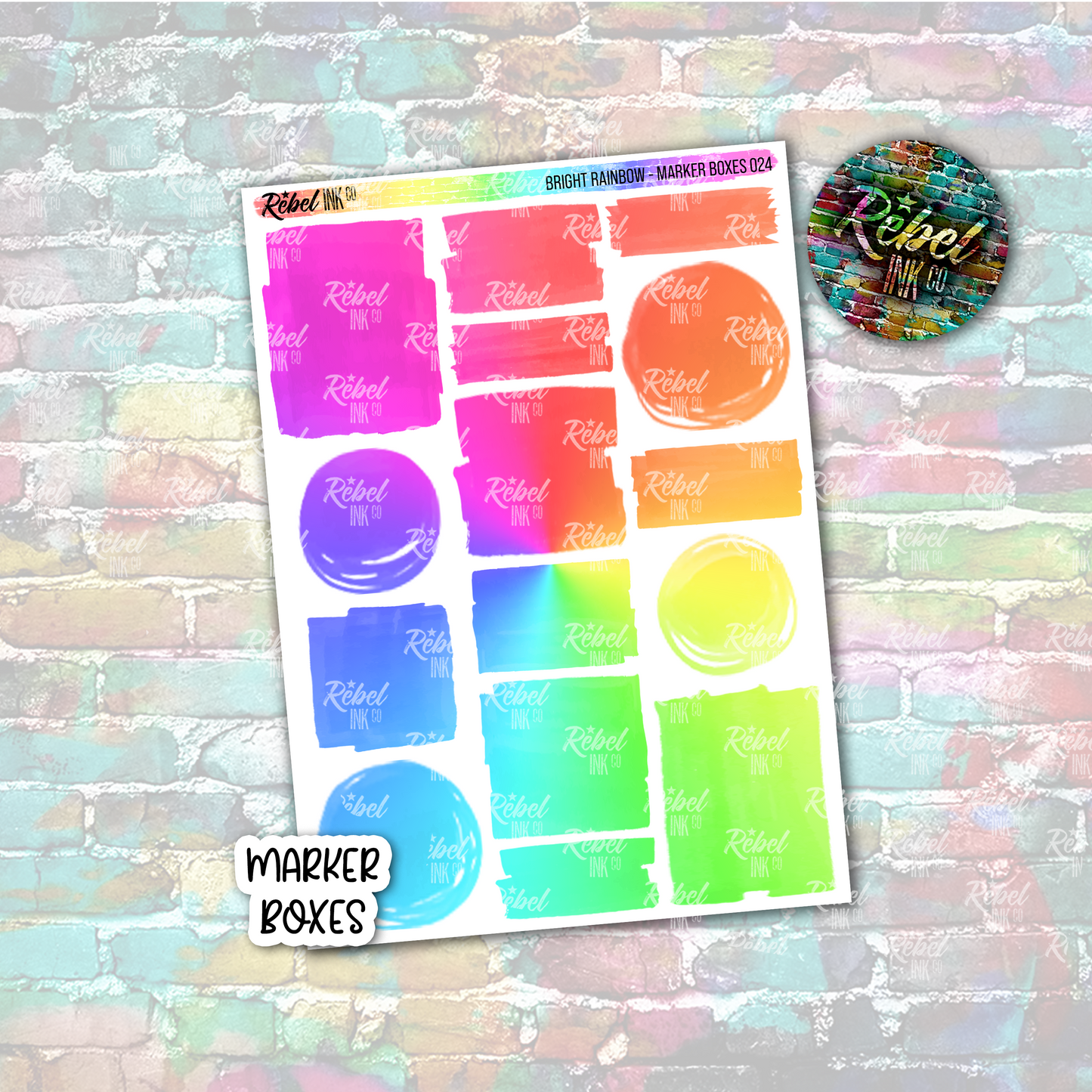 Bright Rainbow - Marker Boxes Multi