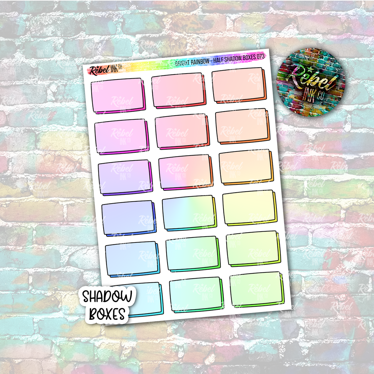 Bright Rainbow - Shadow Half Boxes – rebelinkco