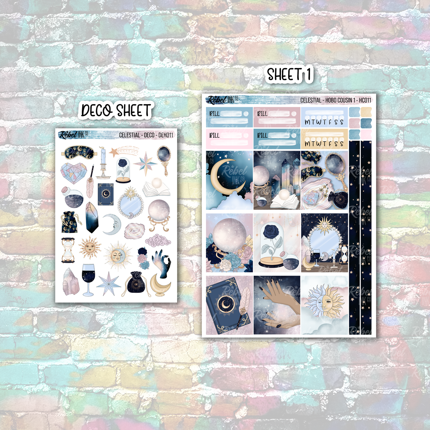 Celestial - Hobo Cousin Weekly Sticker Kit