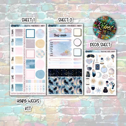 Celestial - Hobo Weeks Weekly Sticker Kit