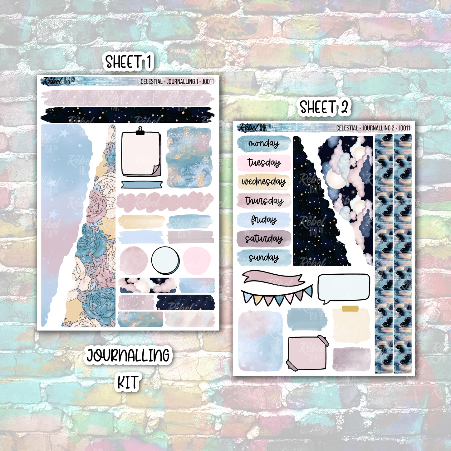 Celestial - Journalling Sticker Kit