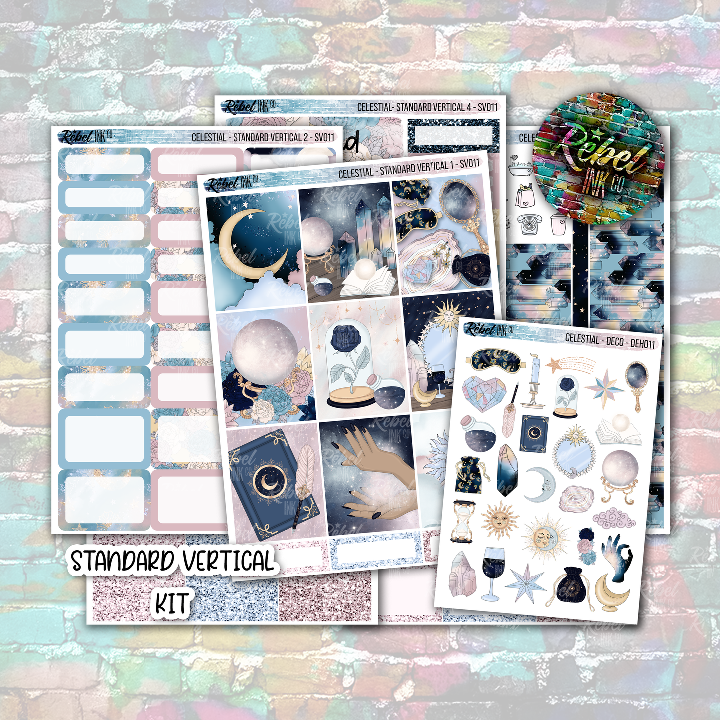 Celestial - Standard Vertical Planner Sticker Kit