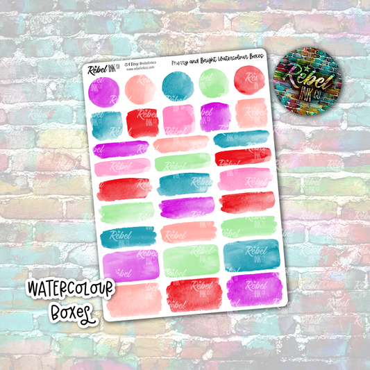 Merry & Bright - Watercolor Boxes