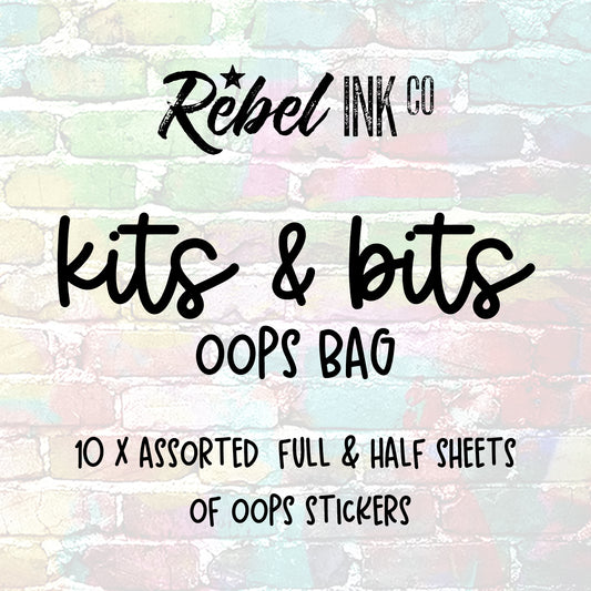 Kits & Bits OOPS BAG! - 10 Random Planner Sticker Oops Sheets