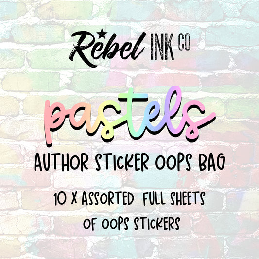 Pastel Rainbow AUTHOR OOPS BAG! - 10 Random Planner Sticker Oops Sheets