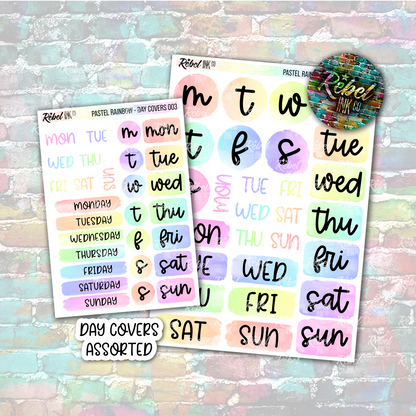 Pastel Rainbow - Day Covers Assorted