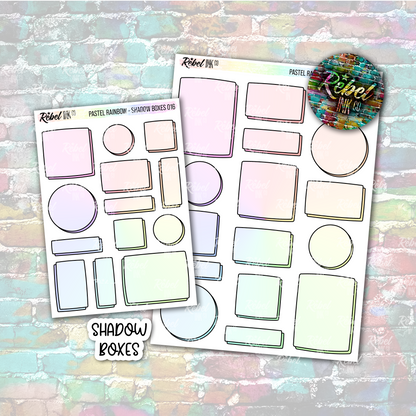 Pastel Rainbow - Shadow Boxes Multi