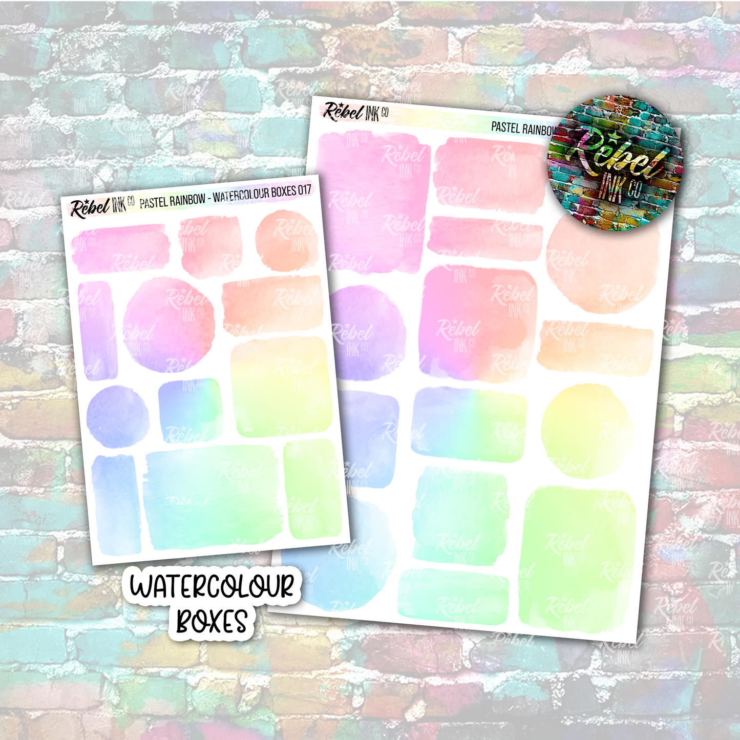 Pastel Rainbow - Watercolour Boxes Multi