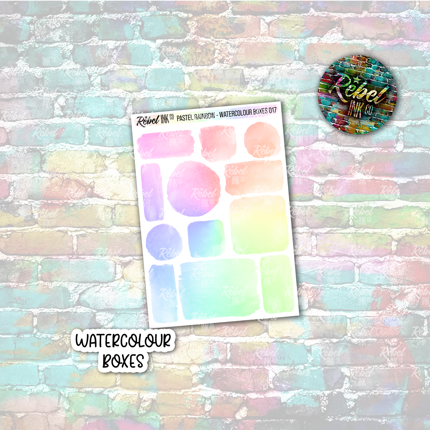Pastel Rainbow - Watercolour Boxes Multi