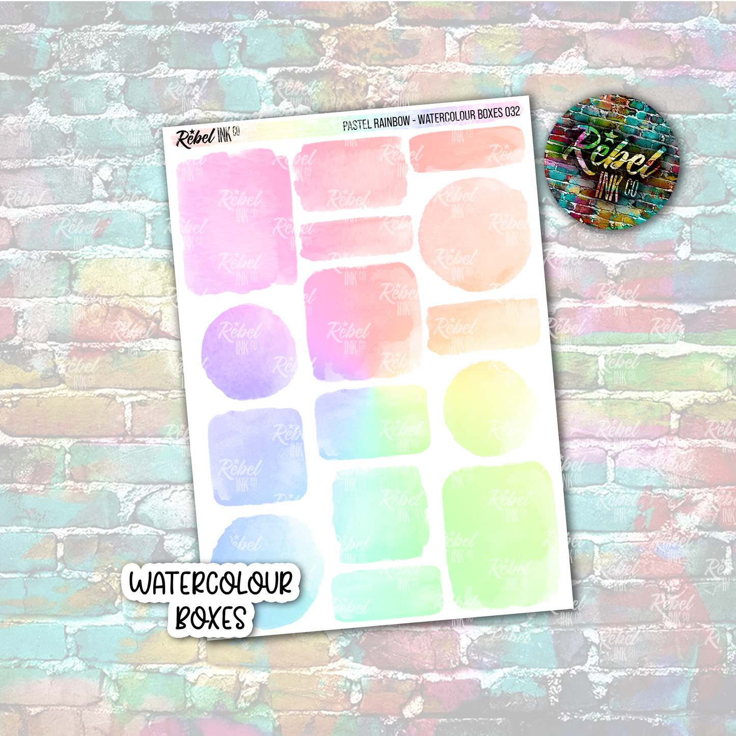 Pastel Rainbow - Watercolour Boxes Multi