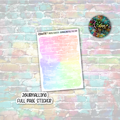 Pastel Rainbow - Journalling Full Page Sticker