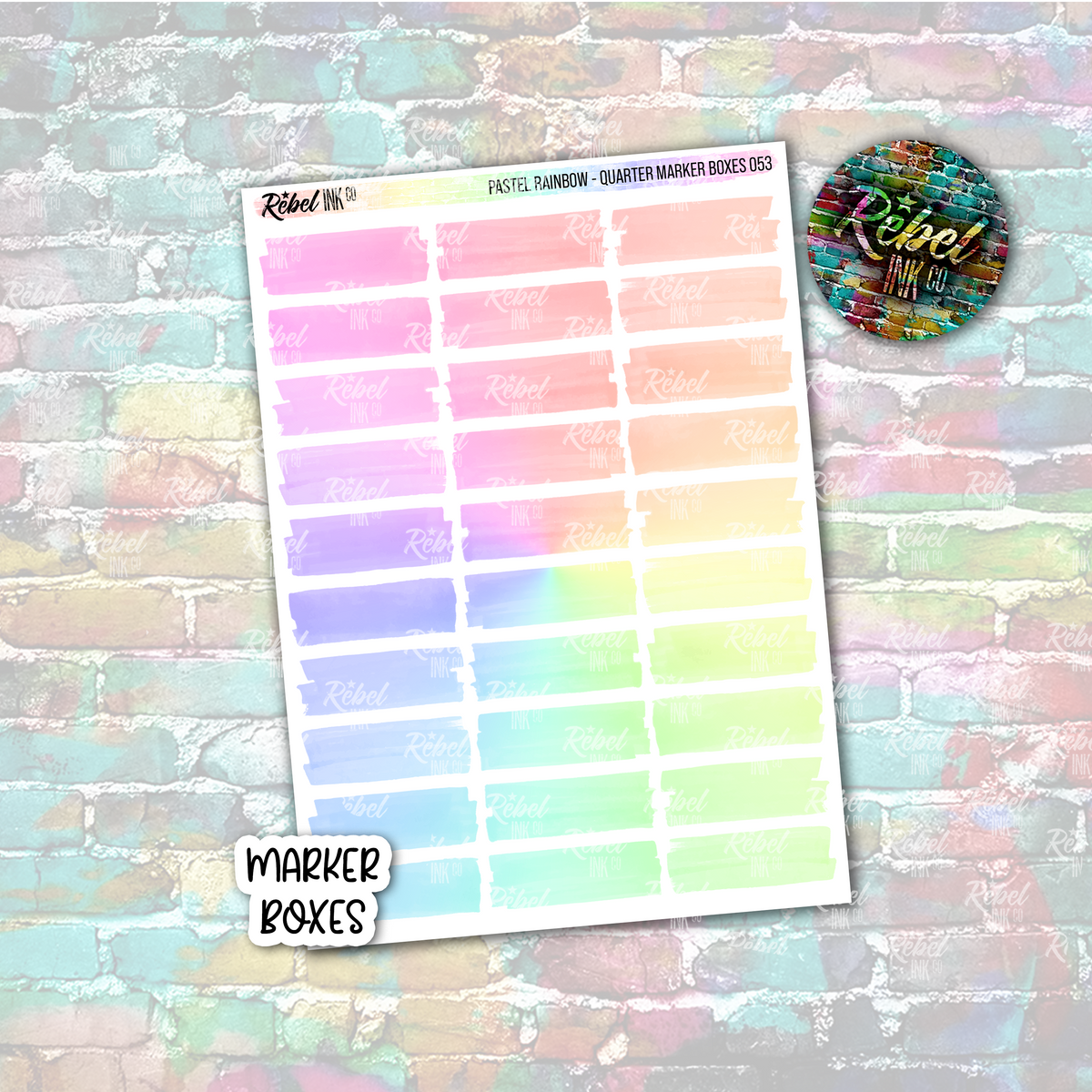 Pastel Rainbow - Marker Quarter Boxes – rebelinkco