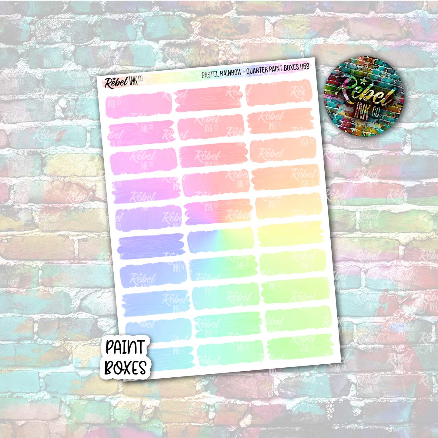 Pastel Rainbow - Paint Quarter Boxes