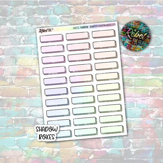 Pastel Rainbow - Shadow Quarter Boxes