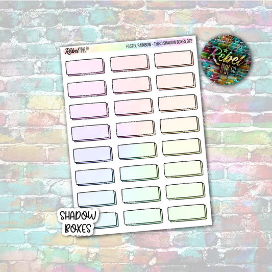 Pastel Rainbow - Shadow Third Boxes