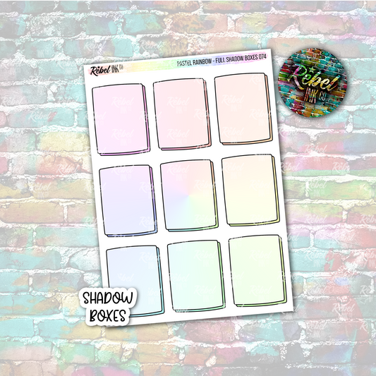 Pastel Rainbow - Shadow Full Boxes