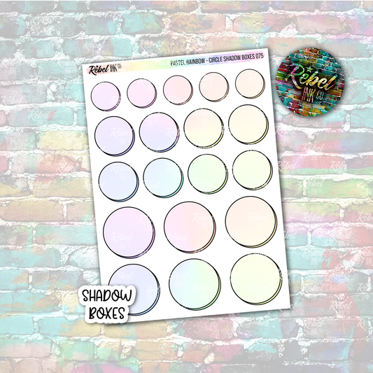 Pastel Rainbow - Shadow Circle Boxes