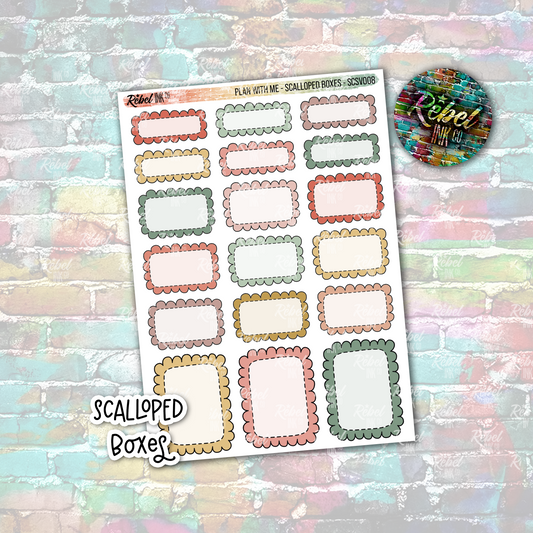 Plan With Me - Scalloped  Boxes Standard Vertical